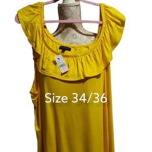 Lane Bryant Yellow Casual Tank Top Women's Size 34/36